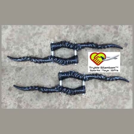 Traditional Maan Kombu – Kalaripayattu Training Deer Horn Iron Weapon (Pair) – Handmade Martial Arts Practice & Display Prop
