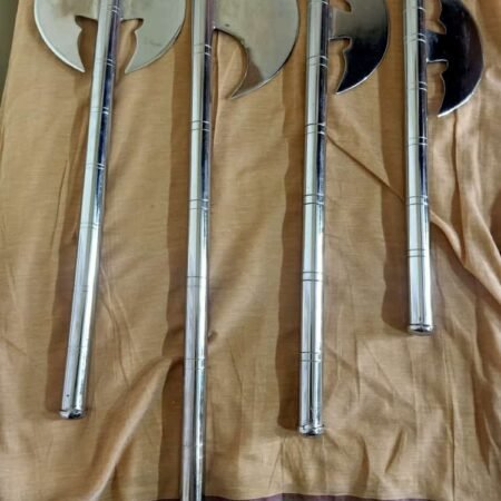 Kodari Double-Sided Decorative Battle Axe | Metal Martial Arts Training Prop | Display & Stage Use (pack of 2)