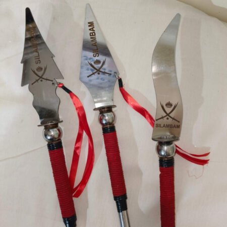 Traditional Iron Vel Kambu Spear for Silambam & Kalaripayattu – Martial Arts Training Spear Head with Handle (6feet pack of 2)