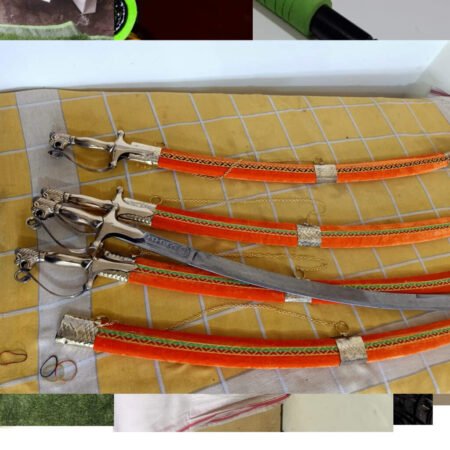 Single Edge High Carbon Steel 3 Feet HCS Indian Ancient Swords lion face pack of 2