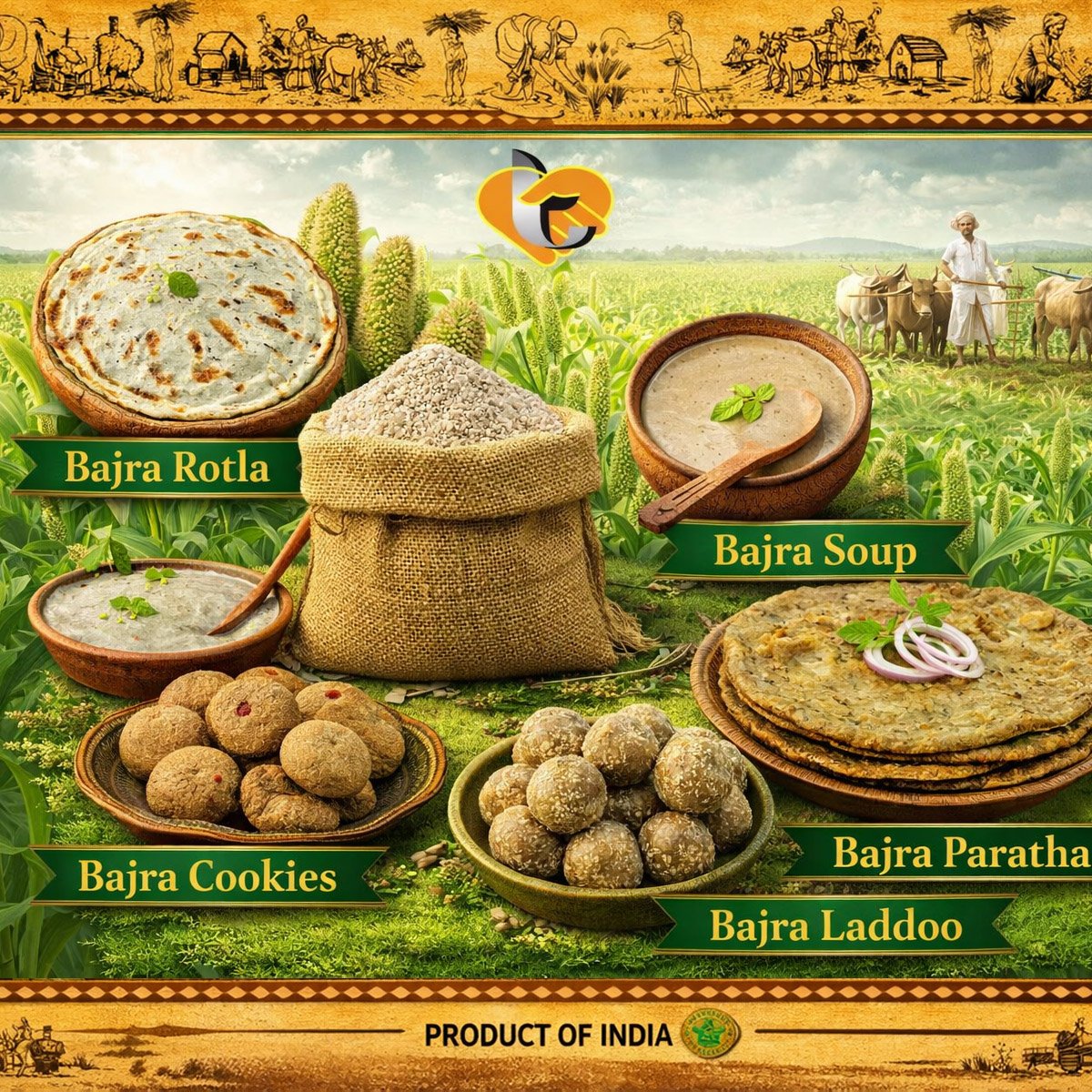 ThamizharUnavu™ Pearl Millet 1kg | Kambu | Bajra | Unpolished Traditional Millet Grain - Image 2