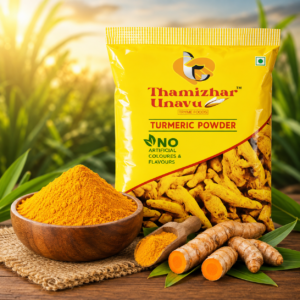 Thamizhar Unavu™ Turmeric Powder 500g | Pure Turmeric Powder | Manjal Podi | Pack of 5 × 100g